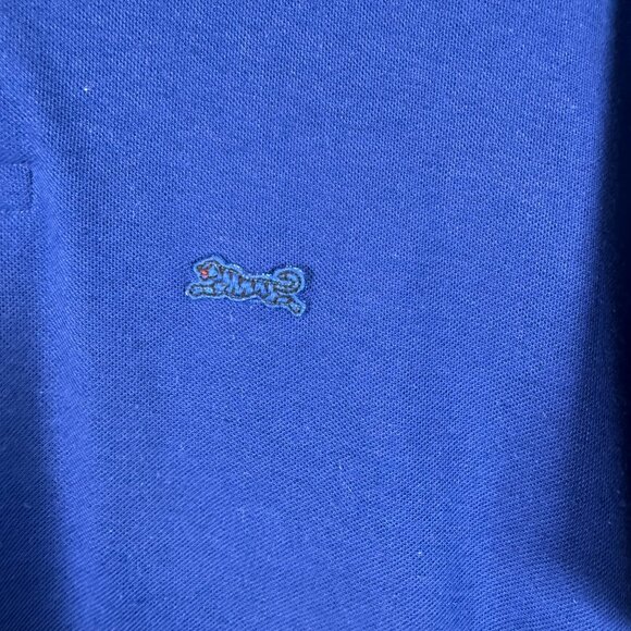 Le Tigre Royal Blue Collared Embroidered Logo Short Sleeves Polo Shirt Size L - Picture 3 of 6